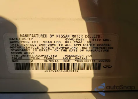 2018 Infiniti Q50 Red Sport 400 z USA, uszkodzony, nr VIN JN1FV7AR0JM480152